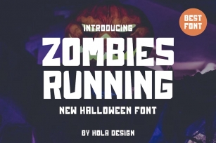 Zombies Running Font Download