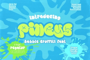 Pineys - Bubble Graffiti Font Font Download
