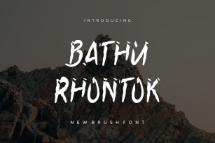 Bathu Rhontok - Brush Font Font Download