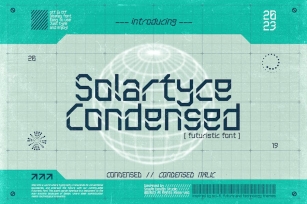 Solartyce Condensed - Futuristic Font Font Download