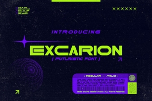 Excarion - Futuristic Font Font Download