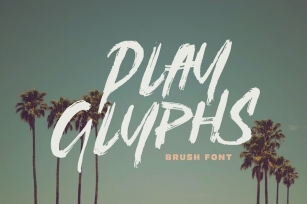Play Glyphs - Brush Font Font Download