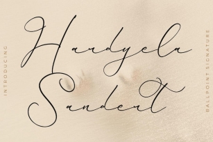 Hardyela Sandert Ballpoint Signature Font Download