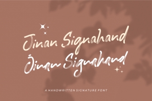 Jinan Signahand - Brush Signature Font Font Download