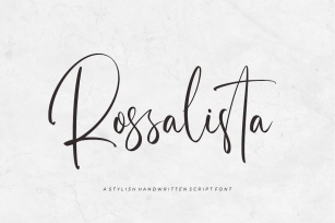 Rossalista Script Font Font Download