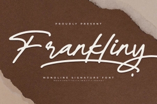 Frankliny Monoline Signature Font Font Download