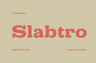 Slabtro Slab Serif Display Font Font Download