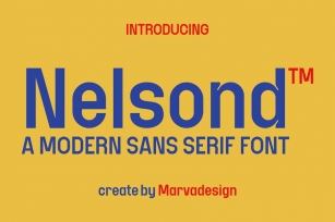 Nelsond - A Modern Sans Serif Font Font Download
