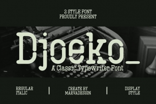 Djoeko - A Classic Typewriter Font Font Download