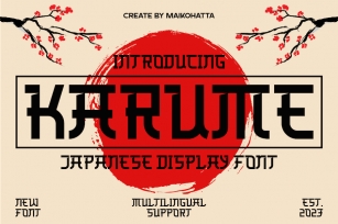Karume - Japanese Display Font Font Download