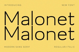 Malonet Modern Sans Serif Font Font Download
