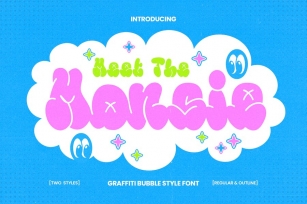 Monsie - Bubble Graffiti Font Font Download