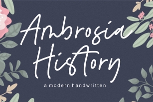 Ambrosia History Handwriting Font Font Download