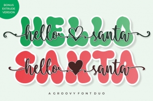 Hello Santa Font Duo Font Download