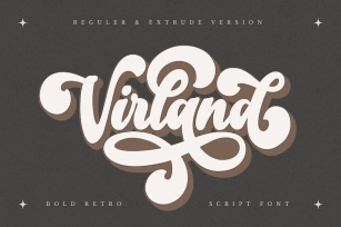 Virland - Bold Retro Script Font Font Download