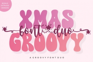 Xmas Groovy Font Duo Font Download