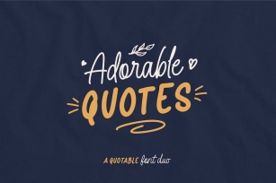 Adorable Quotes Font Duo Font Download