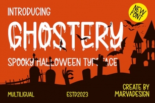 Ghostery - Modern Halloween Font Font Download