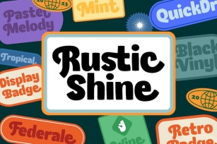 Rustic Shine - Retro Display Font Font Download