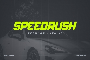 Speed Rush - Race Display Font Font Download
