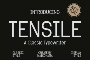 Tensile - Classic Typewriter Font Download
