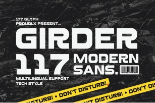 Girder 117 - A Modern Sans Serif Font Font Download