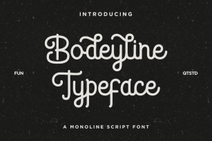 Bodeyline - A Monoline Script Typeface Font Download