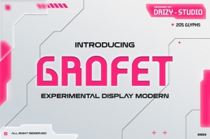 Grofet - Experimental Modern Font Font Download
