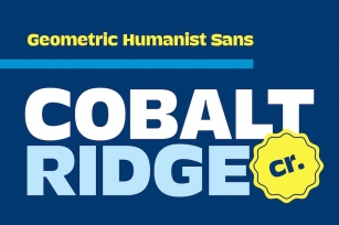 Cobalt Ridge Font Download