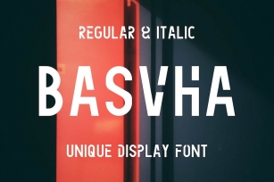 Basvha - A Condensed Font Font Download