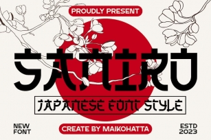 Saniro - Japanese Font Style Font Download