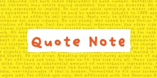 Quote Note Font Download