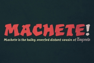 Machete Font Download