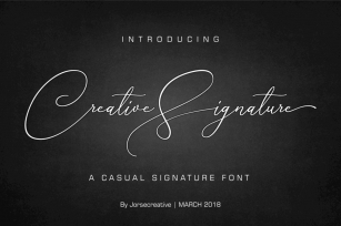 Creative Signature Font Download