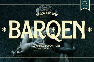 Barqen A Vintage Display Font Font Download