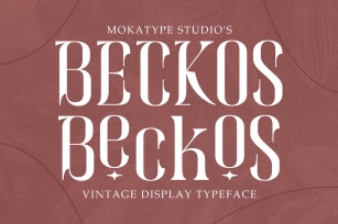 Beckos - Unique Display Serif Font Download