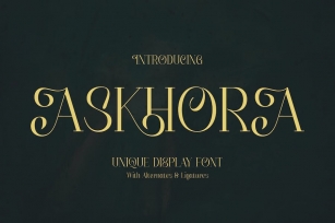 Askhora Unique Display Font Font Download