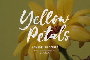 Yellow Petals Script Font Download
