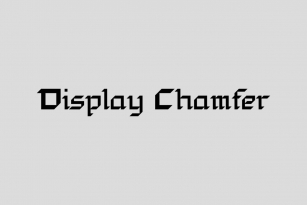 Display Chamfer Font Download