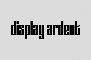 Display Ardent Font Download