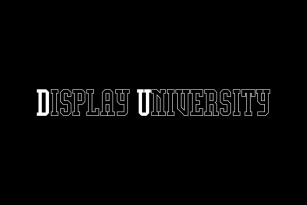 Display University Font Download