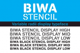 Biwa Stencil Display Font Download