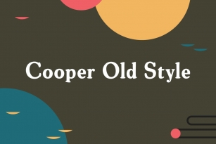 Cooper Old Style Font Download