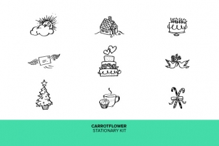 Carrotflower Stationary Kit Font Download