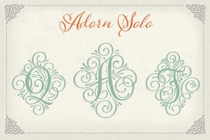 Adorn Solo Font Download
