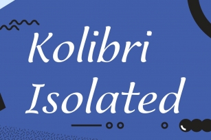 Kolibri Isolated Font Download