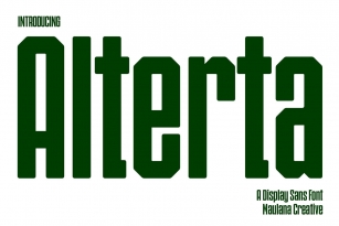 Alterta Font Download
