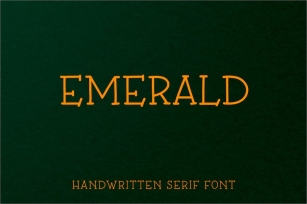 Emerald - Handwritten Serif Font Font Download