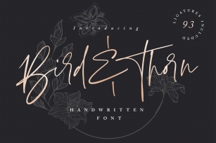 Bird And Thorn Font Download