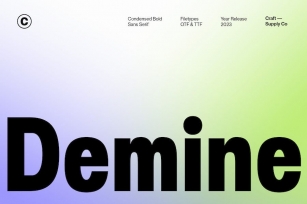 Demine – Condensed Bold Sans Serif Font Download